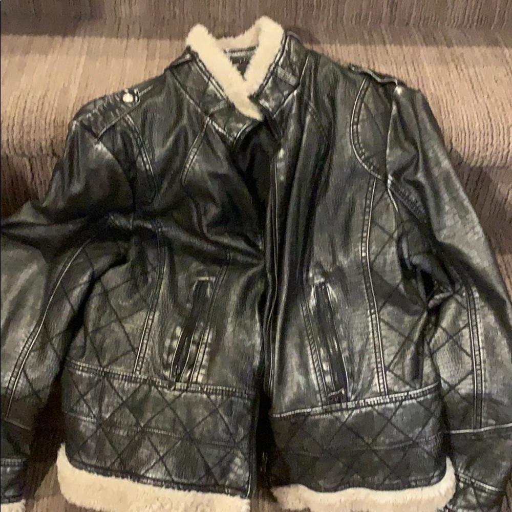 Black metallic bomber jacket - Picture 2 of 3